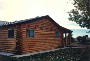 Remodel with log siding and Timberline log corners on cabin in the country