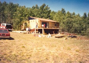 Remodel with log siding and Timberline log corners in the mountains above Fairplay, CO