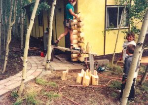 Remodel with log siding and Timberline log corners in the mountains above Fairplay, CO