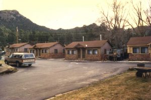 Remodel with log siding and Timberline log corners at the Thompson Lodge in Estes Park CO.