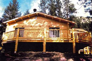 Remodel with log siding and Timberline log corners in the mountains.