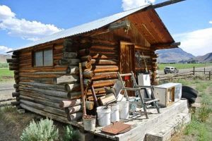 Old cabin in mountains